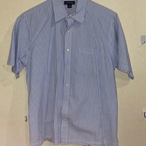 Men’s Medium 100% Linen Land’s End Button Up Tee